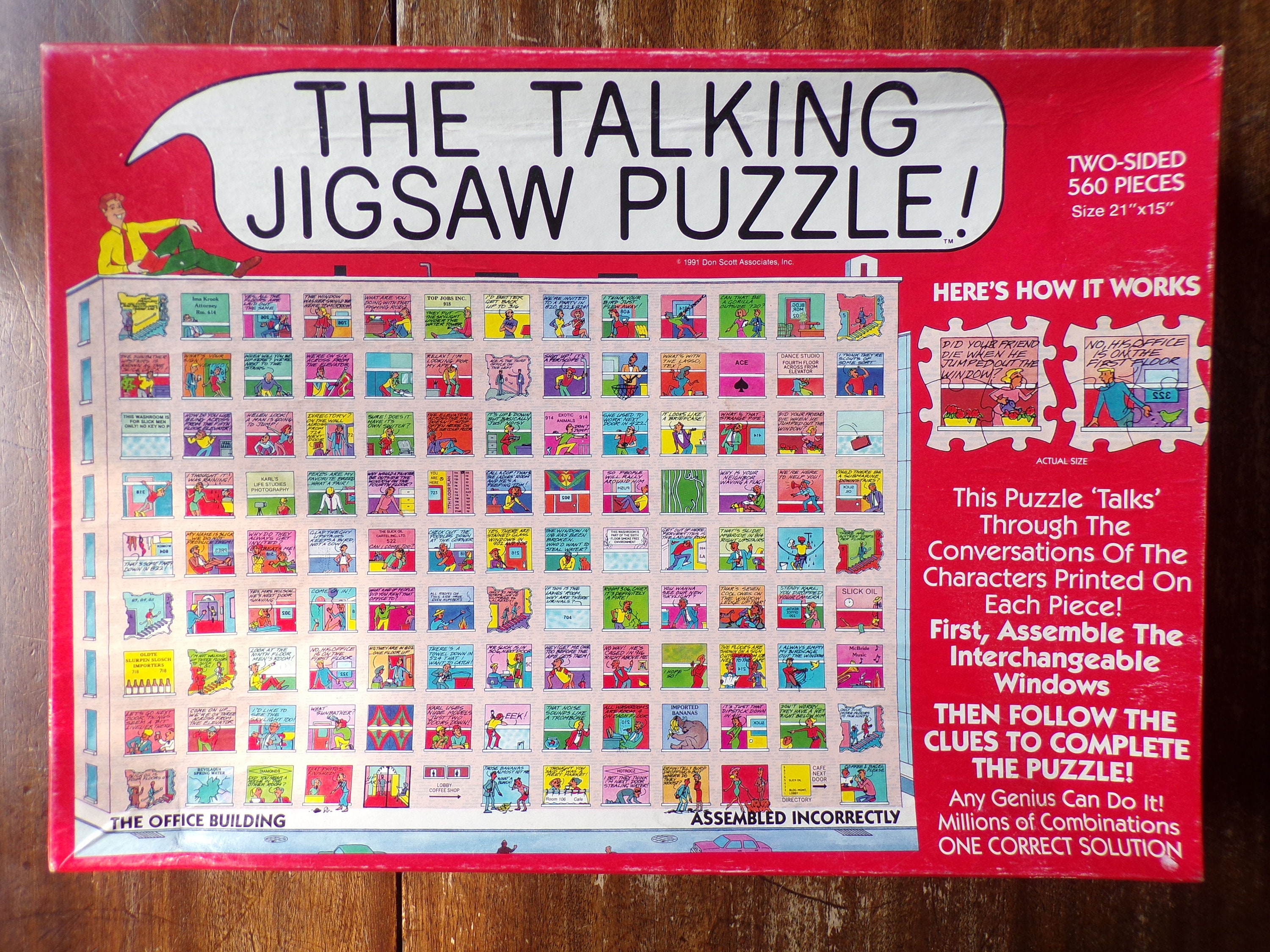 Talking Puzzle ~ the Office Building 1991 - Etsy