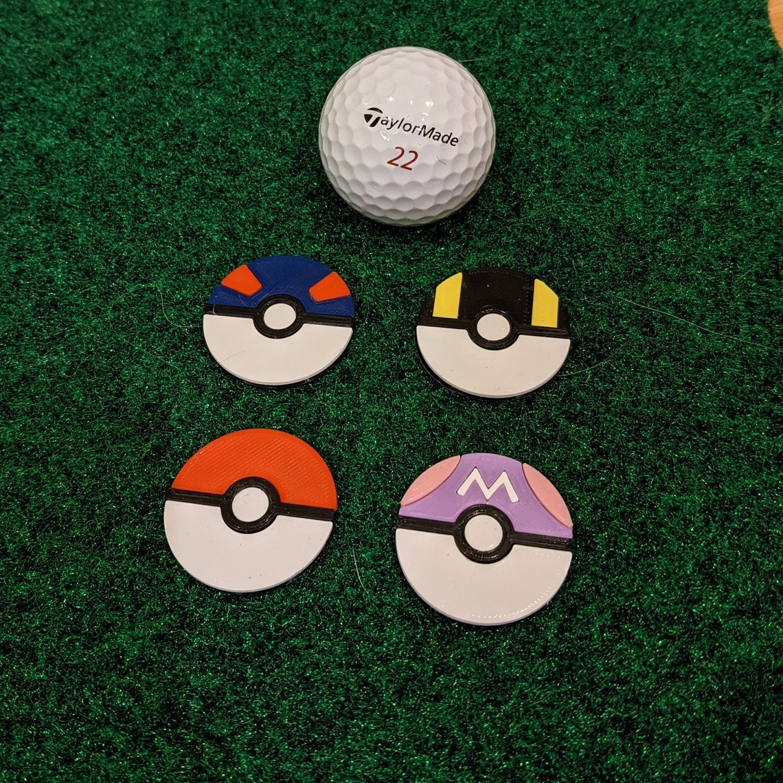 3D Printed Pokeball Golf Ball Marker Poker Chip Style Etsy.de