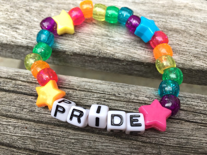 Kandi Bracelet Pride Kandi Bracelet Rainbow Kandi Single | Etsy