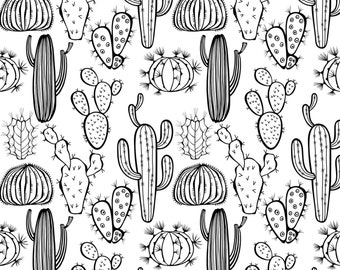 Ceramic Underglaze decal, Underglaze Transfer - Plant - Cactus