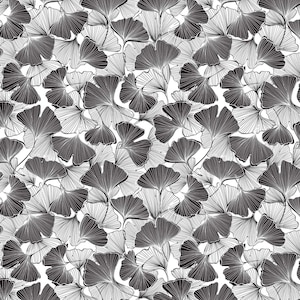 Ceramic Decal, Underglaze Transfer - Ginkgo Leaves
