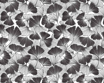 Ceramic Decal, Underglaze Transfer - Ginkgo Leaves