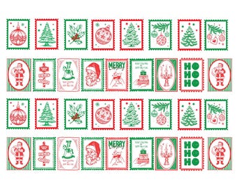 Ceramic Underglaze Transfer - Christmas Stamp