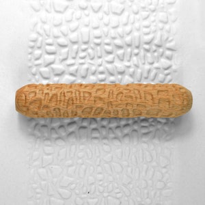 Clay Texture Roller, Pottery Hand Roller, Pastry texture Roller - Cobblestone
