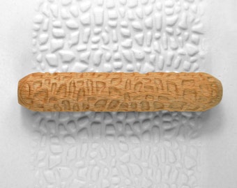 Clay Texture Roller, Pottery Hand Roller, Pastry texture Roller - Cobblestone