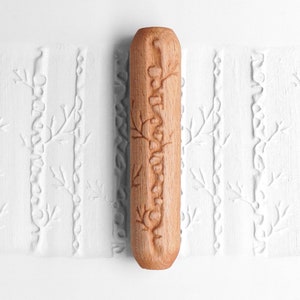 Clay Texture Roller, Pottery Hand Roller, Pastry texture Roller - Birch