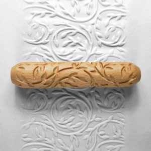 Rouleau de texture d’argile, rouleau de main de poterie, rouleau de texture de pâtisserie - traînées d’ivy