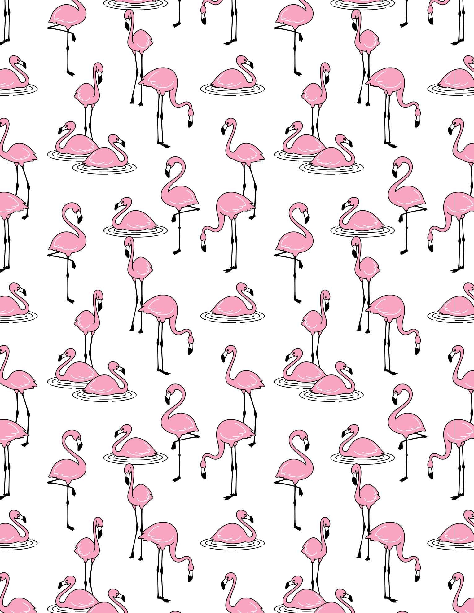 Ceramic Underglaze Decal, Underglaze Transfer - Flamingo