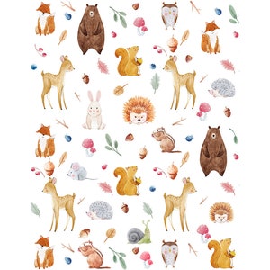 Ceramic Decal - Overglaze Cartoon Forest Animal