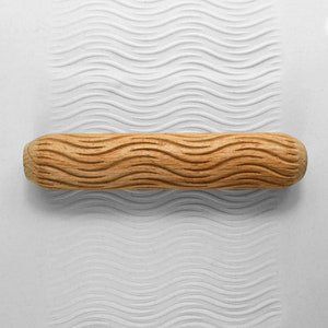 Clay Texture Roller, Pottery Hand Roller, Pastry texture Roller - Aqua