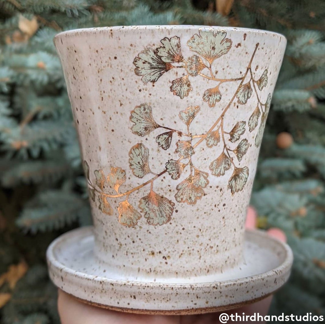 Ceramic Decal Overglaze Teal & Gold Leaf Etsy