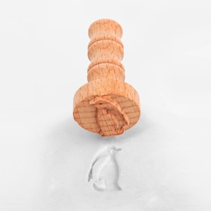 Clay Stamps, Polymer clay stamps, Soap embosser,  Penguin