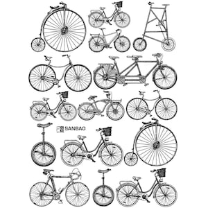 Ceramic Decal, Underglaze Transfer - Bike