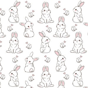 Trasferimento sotto smalto in ceramica, decalcomanie sotto smalto - Rabbit & Chick