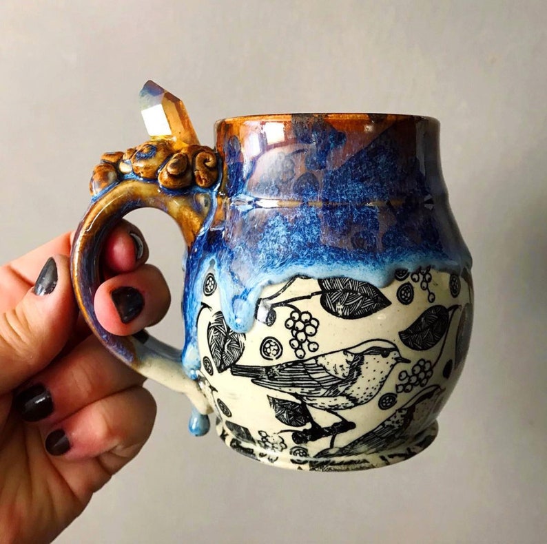 Ceramic Decal Underglaze Transfer Bird & Leafs Etsy Australia