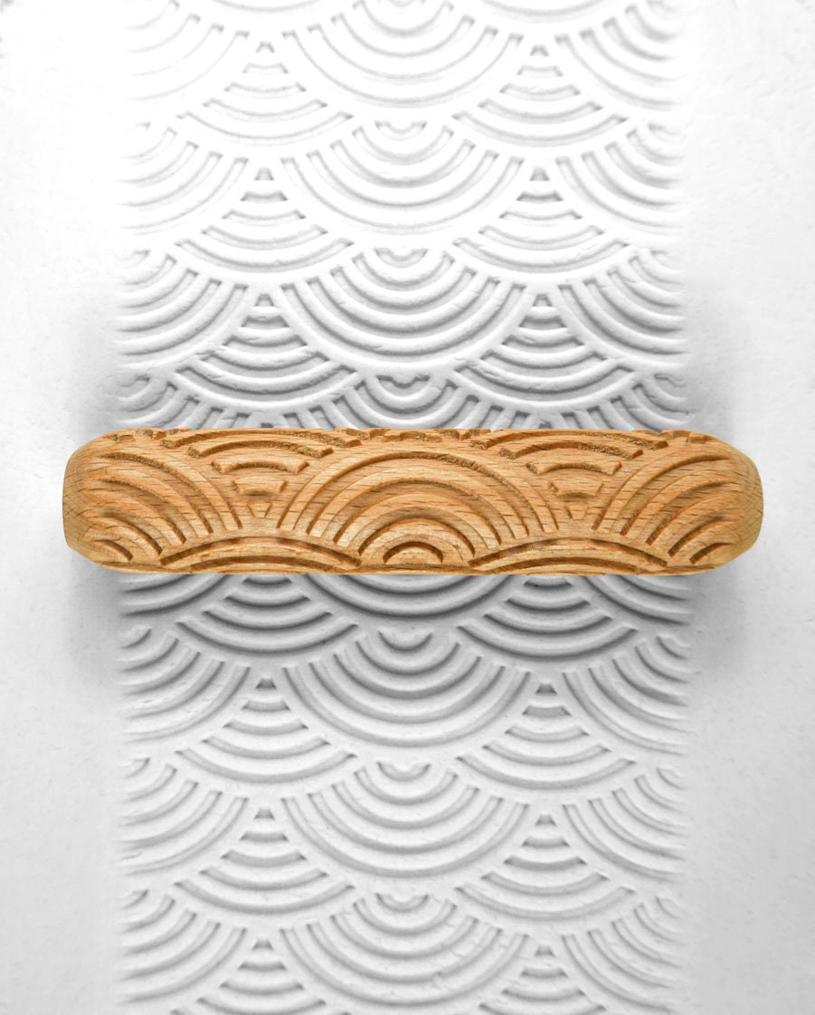 Clay Texture Roller Pottery Hand Roller Rising Sun Etsy