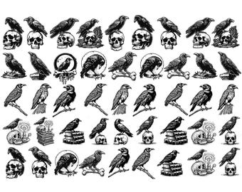 Ceramic Decals, Underglaze Transfer - Raven