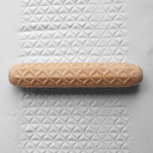 Clay Texture Roller, Pottery Hand Roller, Pastry texture Roller - Diamond