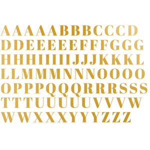 Ceramic Decal - Gold Overglaze Decal, Letters, Fonts