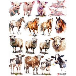 Ceramic Decal - Overglaze Decal Farm Animal