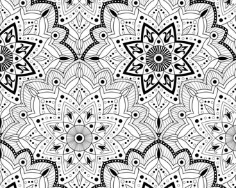 Naklejka ceramiczna, kalkomania podszkliwna - Mandala