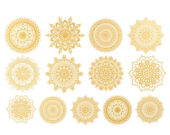 Ceramic Decal - Overglaze Mandala Gold