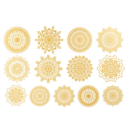 Ceramic Decal Overglaze Mandala Gold Etsy
