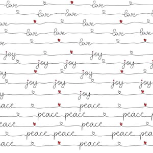 Ceramic Decals, Underglaze Transfer - Love, Joy, Peace
