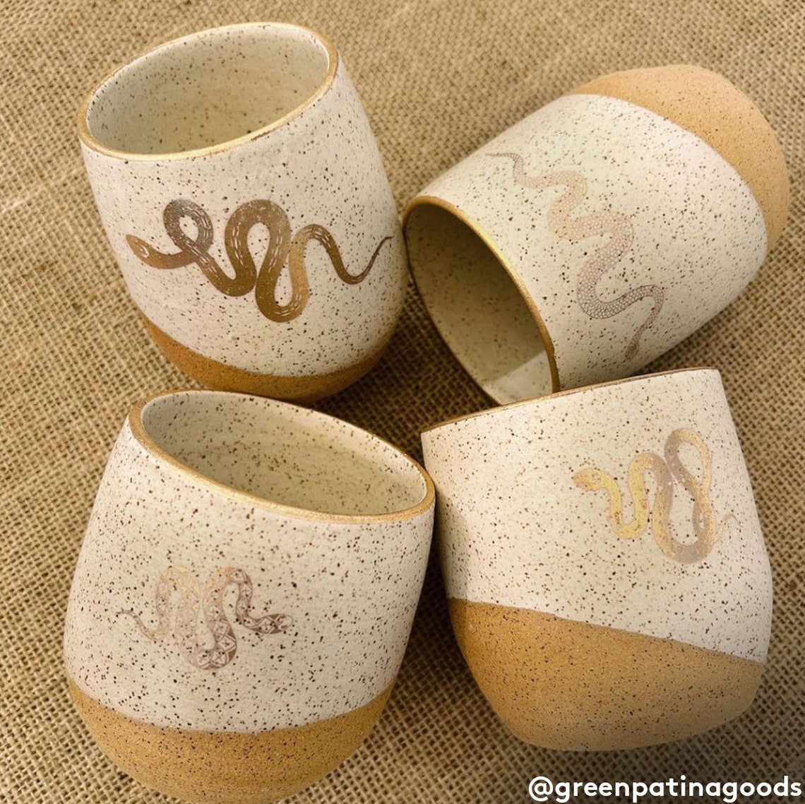 Ceramic Overglaze Decal - Gold Magic Snake Design, 6.5x9 Inch, Fires At 1160°C-1340°C