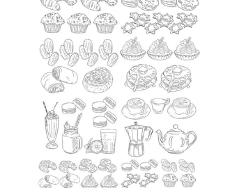 Ceramic Underglaze Transfer, Underglaze Decals - Pastry