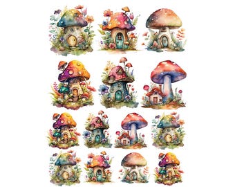 Ceramic Decal - Fairy Mushroom House