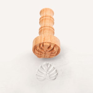 Clay Stamps, Polymer clay stamps, Soap embosser,  Monstera