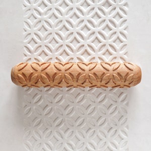 Clay Texture Roller, Pottery Hand Roller, Pastry texture Roller - Coin
