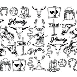 Decalcomanie in ceramica, trasferimento sotto smalto - Cowboy, Western