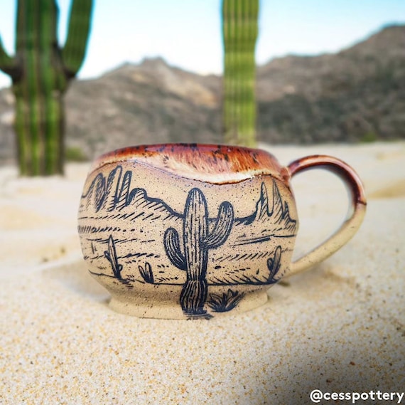 Ceramic Decal, Underglaze Transfer Desert 