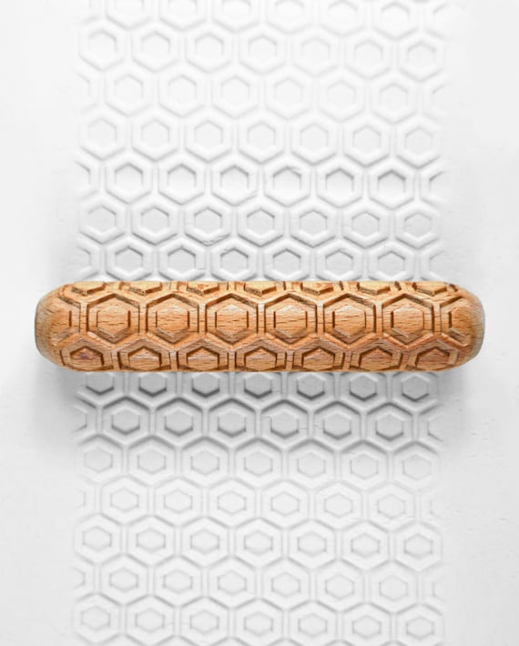 Rullo per texture in argilla, rullo manuale per ceramica, rullo per texture in pasta sfoglia - Ciottoli - Italia