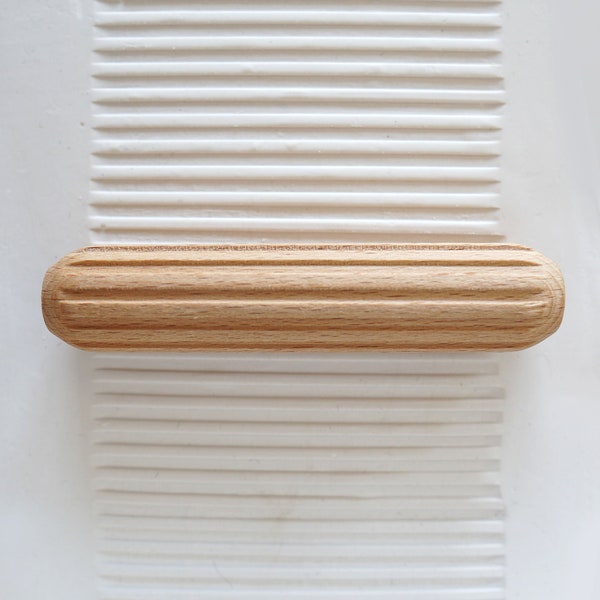 Rodillo para textura de arcilla, rodillo manual para cerámica, rodillo para textura de pastelería - Líneas