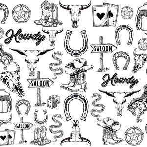 Naklejki ceramiczne, kalkomanie podszkliwne – kowboj, western