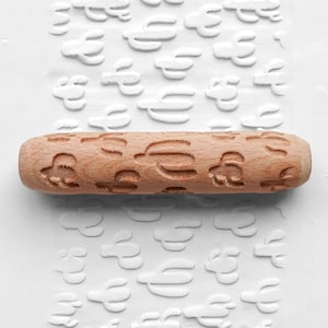 Clay Texture Roller, Pottery Hand Roller, Pastry texture Roller - Cactus