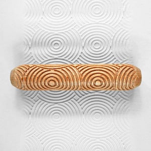 Clay Texture Roller, Pottery Hand Roller, Pastry texture Roller - Moon Ripples