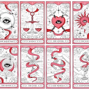 Ceramic Decal, Underglaze Transfer, Underglaze decal  - Tarot Cards