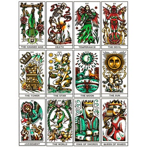 Ceramic Decal - Overglaze Tattoo Tarot Card - B