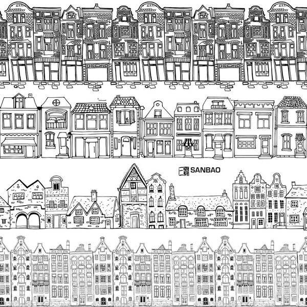 Ceramic Decal, Underglaze Transfer - Dutch house