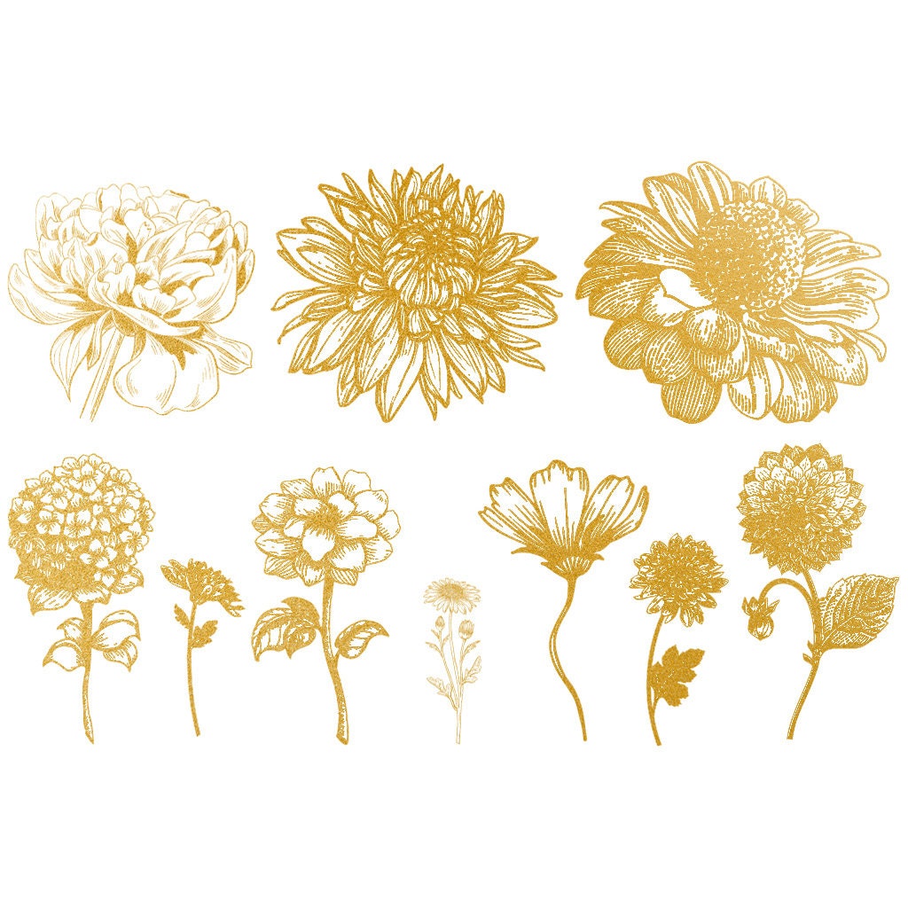 Ceramic Decals - Overglaze - Enamel Decal - Waterslide Decal Flower
