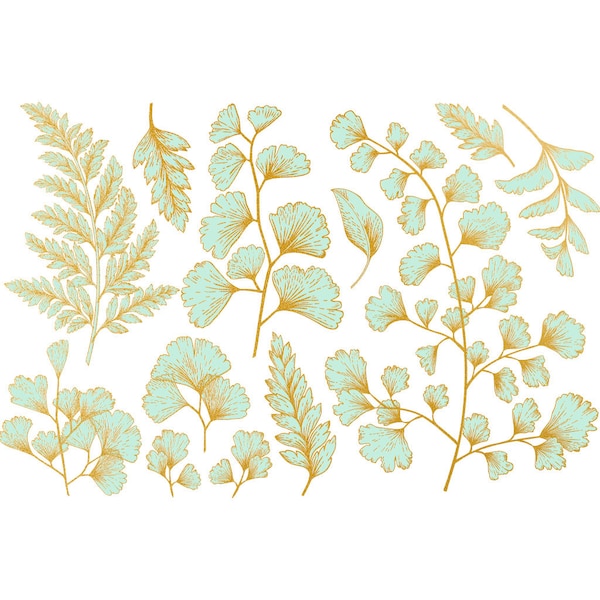 Gold Ceramic Decals Etsy