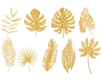 Ceramic Decal - Overglaze Leaf 01 Gold