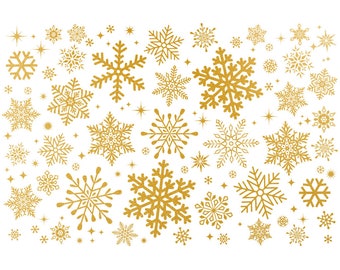 Keramik Aufkleber - Überglasur Gold Schneeflocke