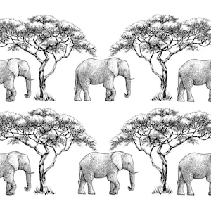 Decalcomania in ceramica, trasferimento sotto smalto - Elefante