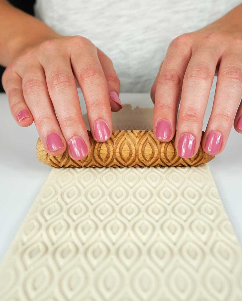 Clay Texture Roller Pottery Hand Roller Pastry Texture Etsy