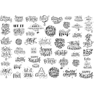 Ceramic Underglaze Transfer, Underglaze Decals - Holiday Greetings Type